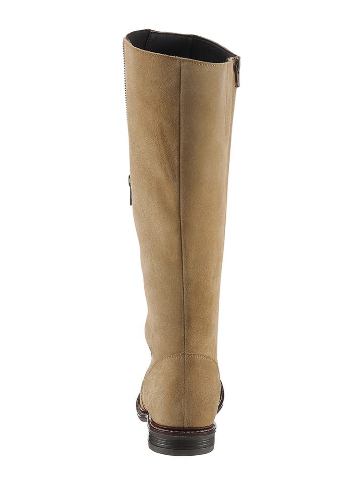 Heine Leder-Stiefel in Hellbraun günstig kaufen