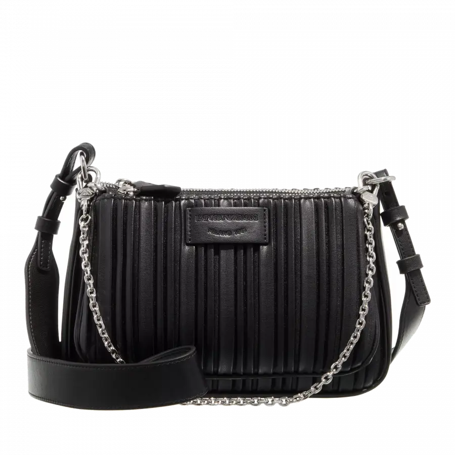 Emporio Armani - Emporio Armani Shoulder Bags Metallkette Black - schwarz