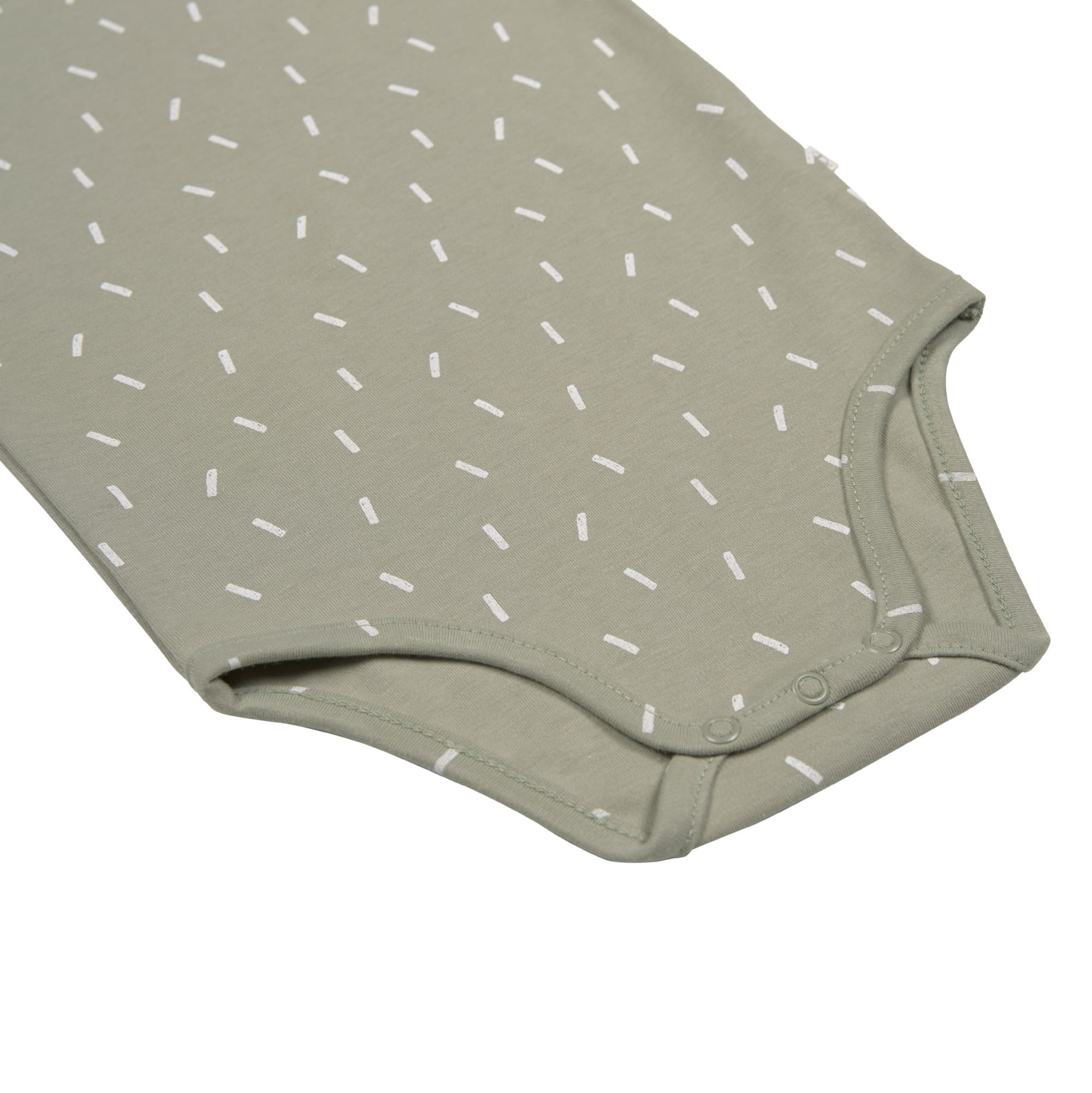Baby Body langarm - Bio Baumwolle, Striche, Oliv