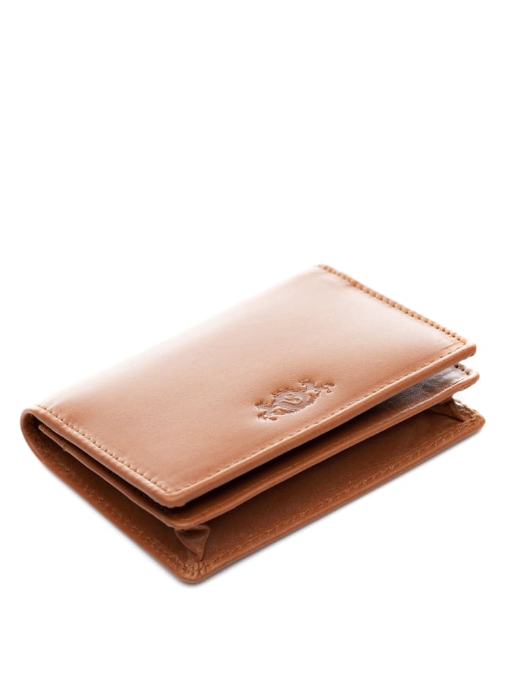 SID & VAIN Leder-Kartenetui echt Leder Geldbeutel Damen groß hell-tan in braun günstig kaufen onesize