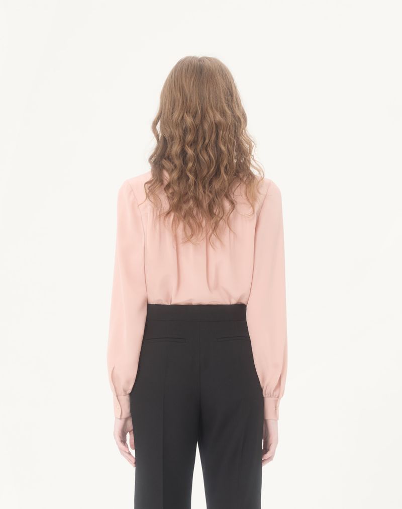 Camisa de crepe de chine