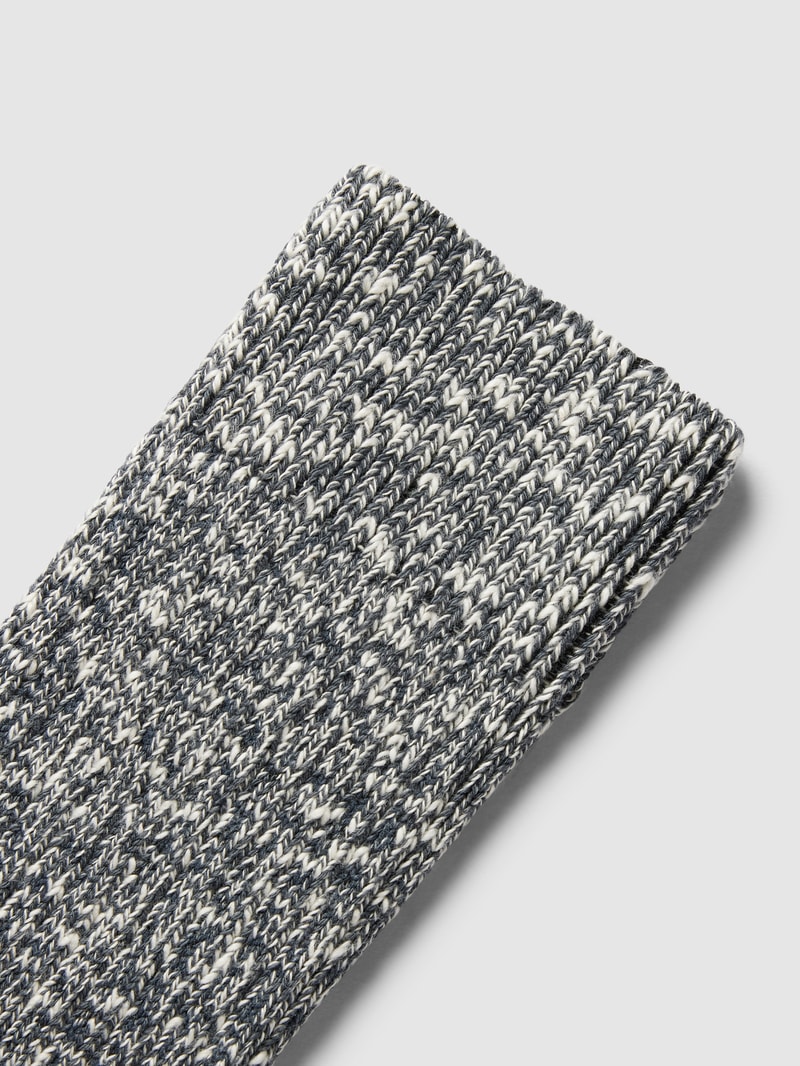 Socken mit Label-Detail in anthrazit meliert