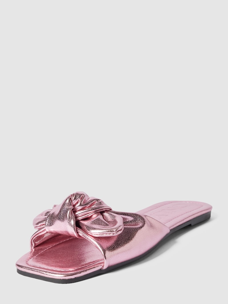 Pantoletten im Metallic-Look Modell 'MILLIE' in metallic rosa