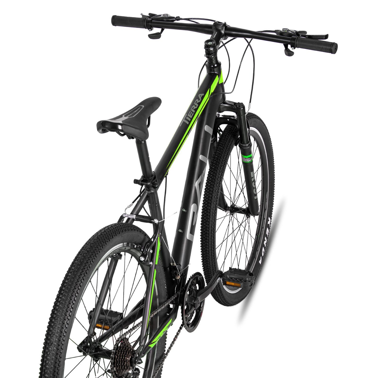 HILAND Mountainbike RALI 27,5 Zoll Hardtail MTB mit Kenda Reifen,Leichter Stahlrahmen, 21 Gang Shimano, Kettenschaltung, (set, mit Schutzblech Set), für Damen und Herren 165 - 190 cm MTB Hardtail Fahrrad