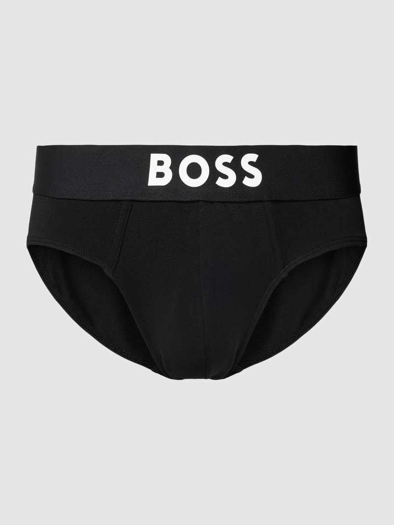 Slip mit Label-Print in schwarz