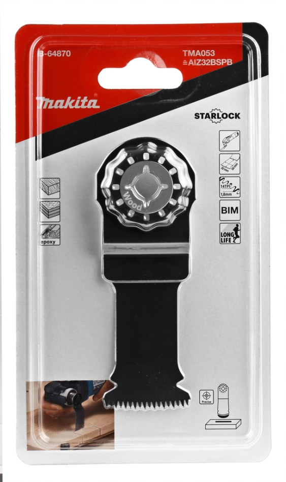 Makita Zubehör B-64870 E-Cut Sägeblatt Bim Holz 32mm TMA053