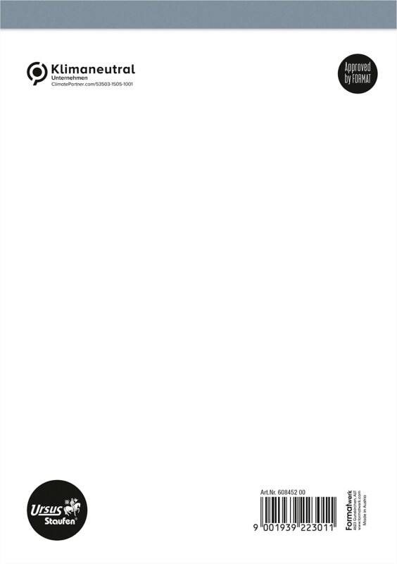 Ursus Style Notizblock DIN A5 Blanko Geheftet Papier Weiß Perforiert 96 Seiten Pack 10