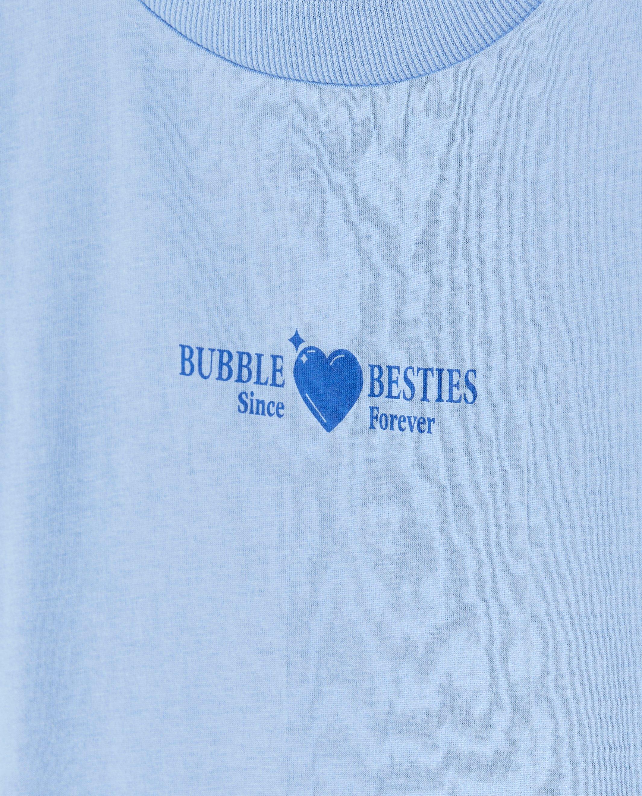Tricou Besties cu imprimeu albastru pe spate