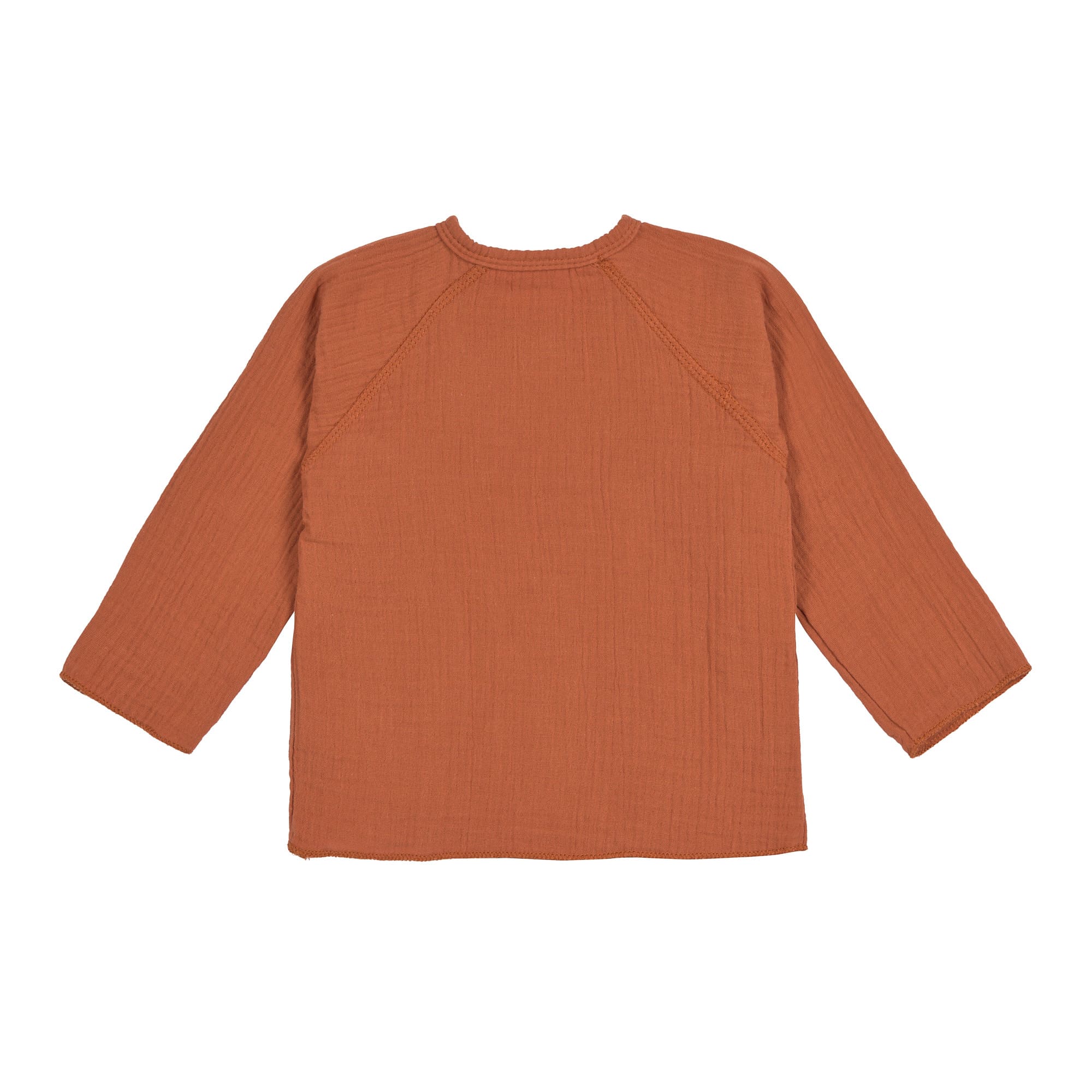 Baby Wickelshirt - Bio Baumwolle, Rostrot