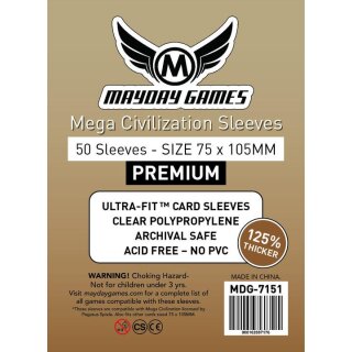 Schutzhüllen Premium Mega Civilization Sleeves (75 x 105 MM) (50)