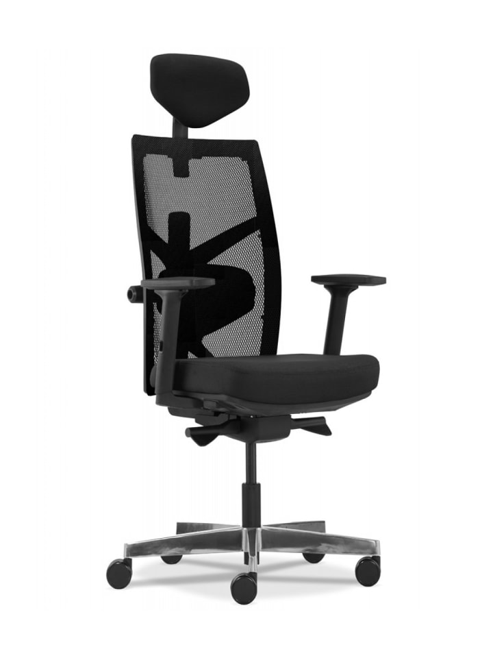 KADIMA DESIGN Ergonomischer Bürostuhl aus Schwarzem Textil | Moderner Stil günstig kaufen onesize