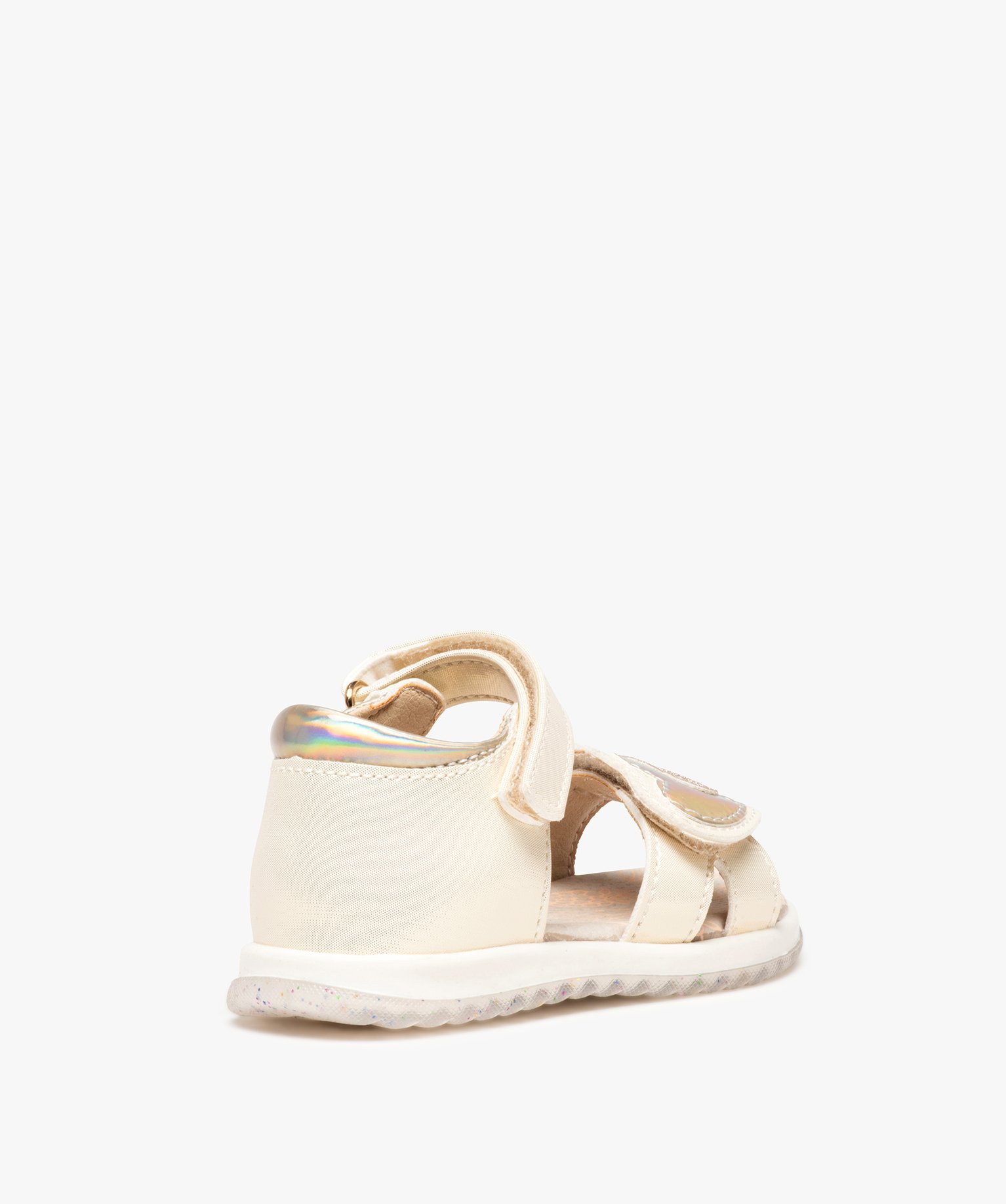 Sandales bébé fille avec motifs coeurs sur le dessus - Beppi or | GEMO