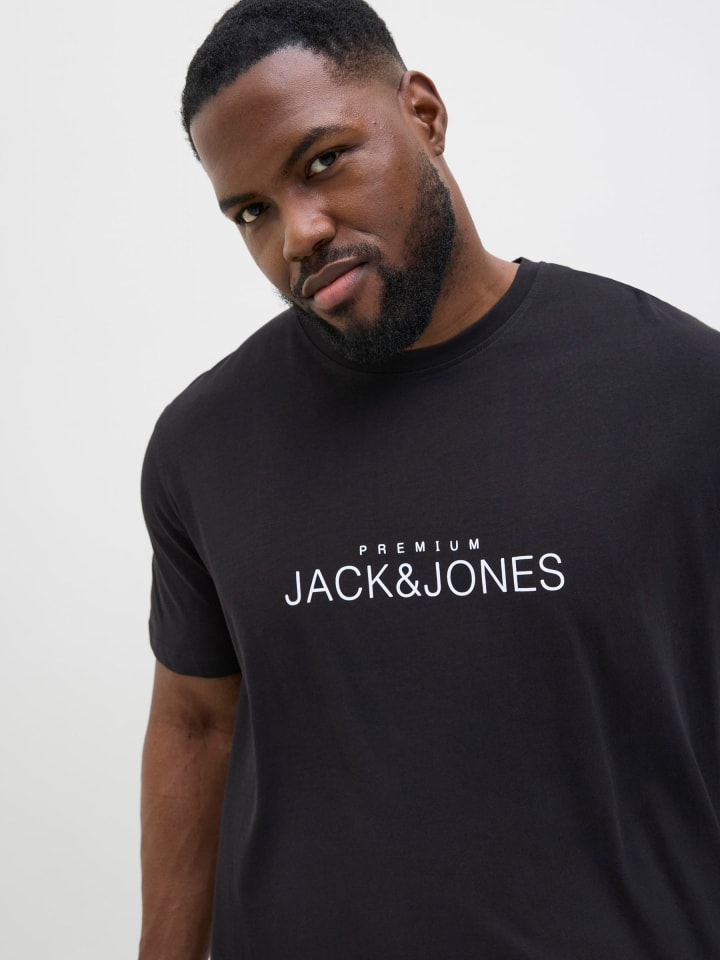 JACK & JONES PLUS T-shirt in Black Beauty günstig kaufen 3XL