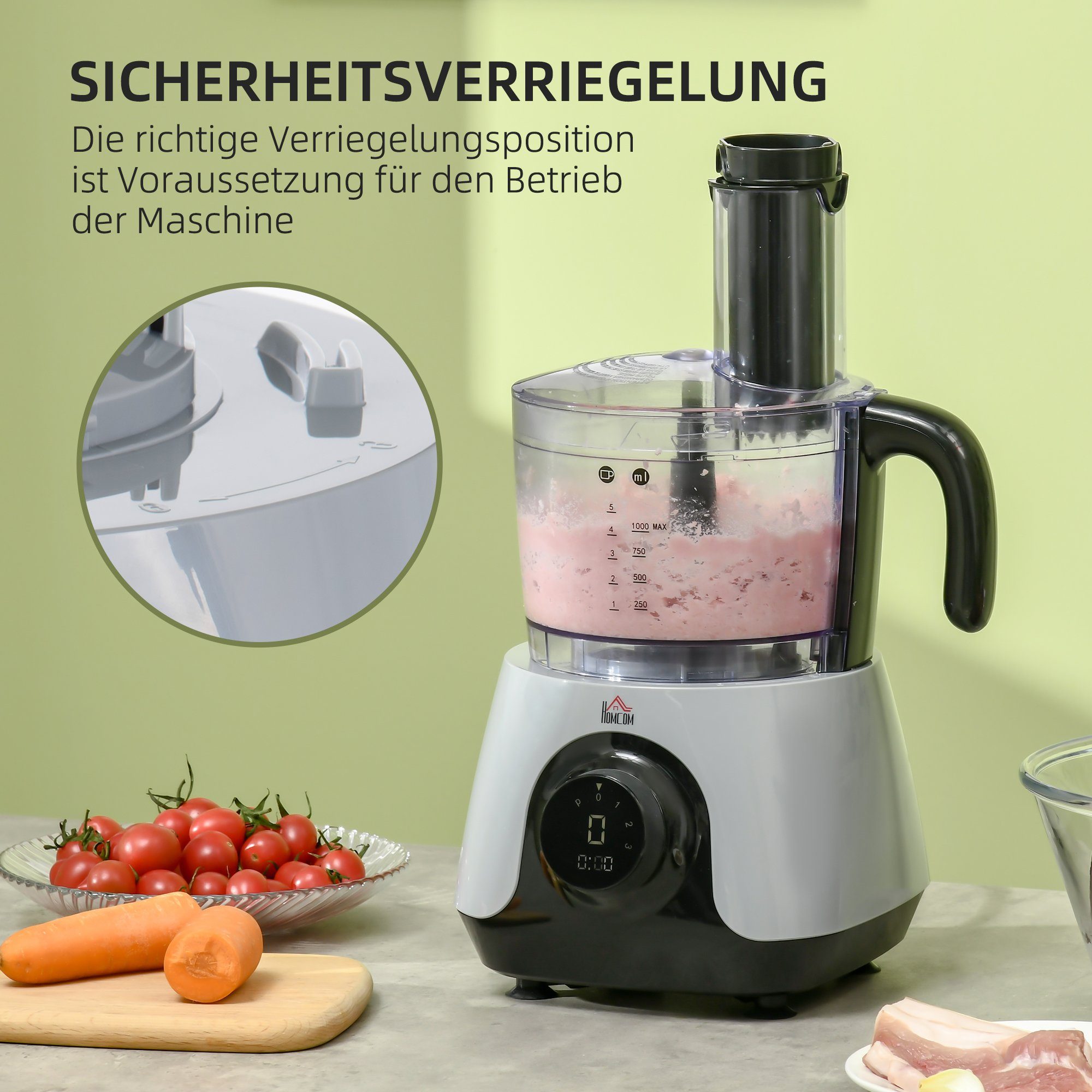 HOMCOM Kompakt-Küchenmaschine