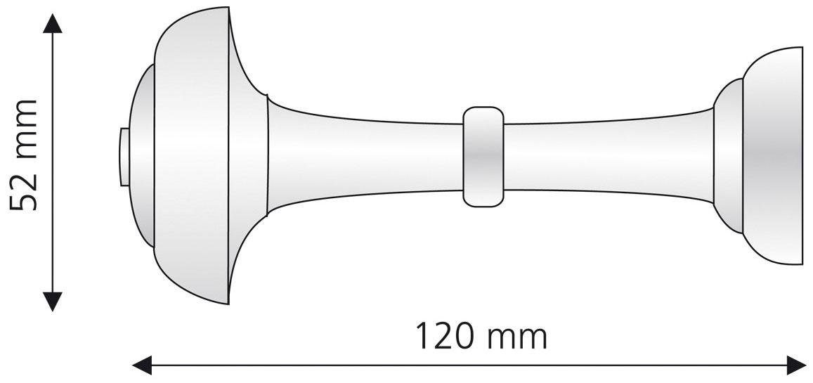 Raffhalter, Liedeco, Gardinen, (1-tlg), Schalhalter 12 cm