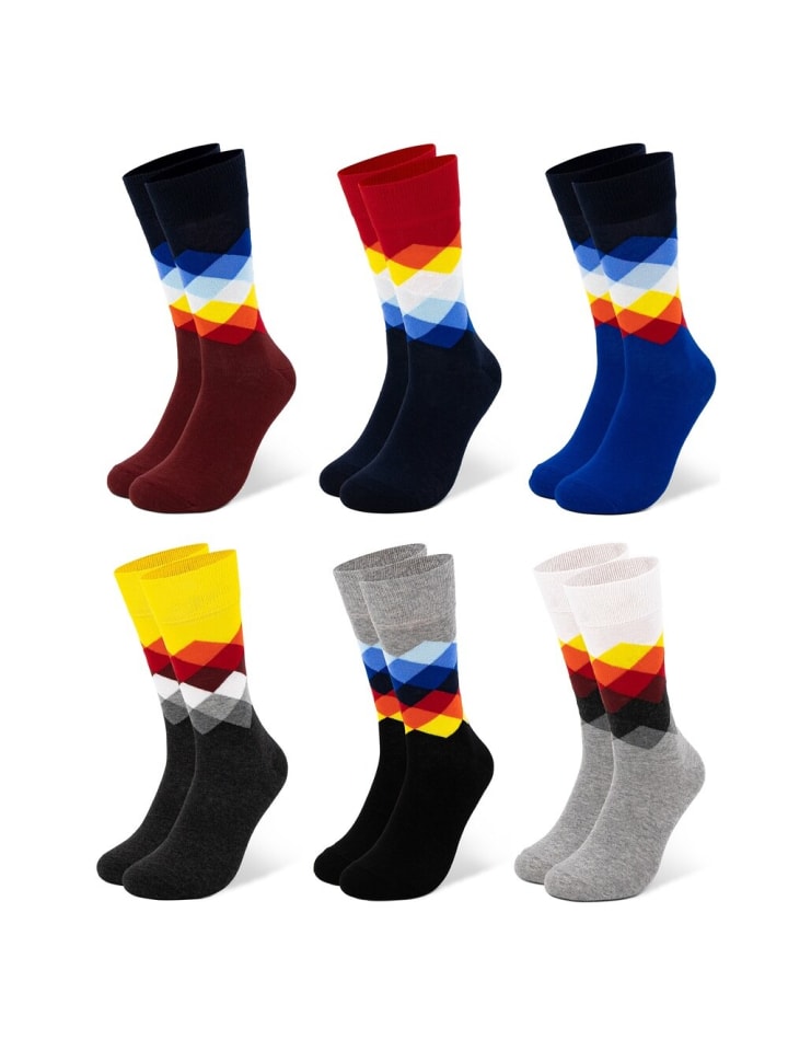 Occulto 6er Pack Bunte Socken Sigi in Karo günstig kaufen