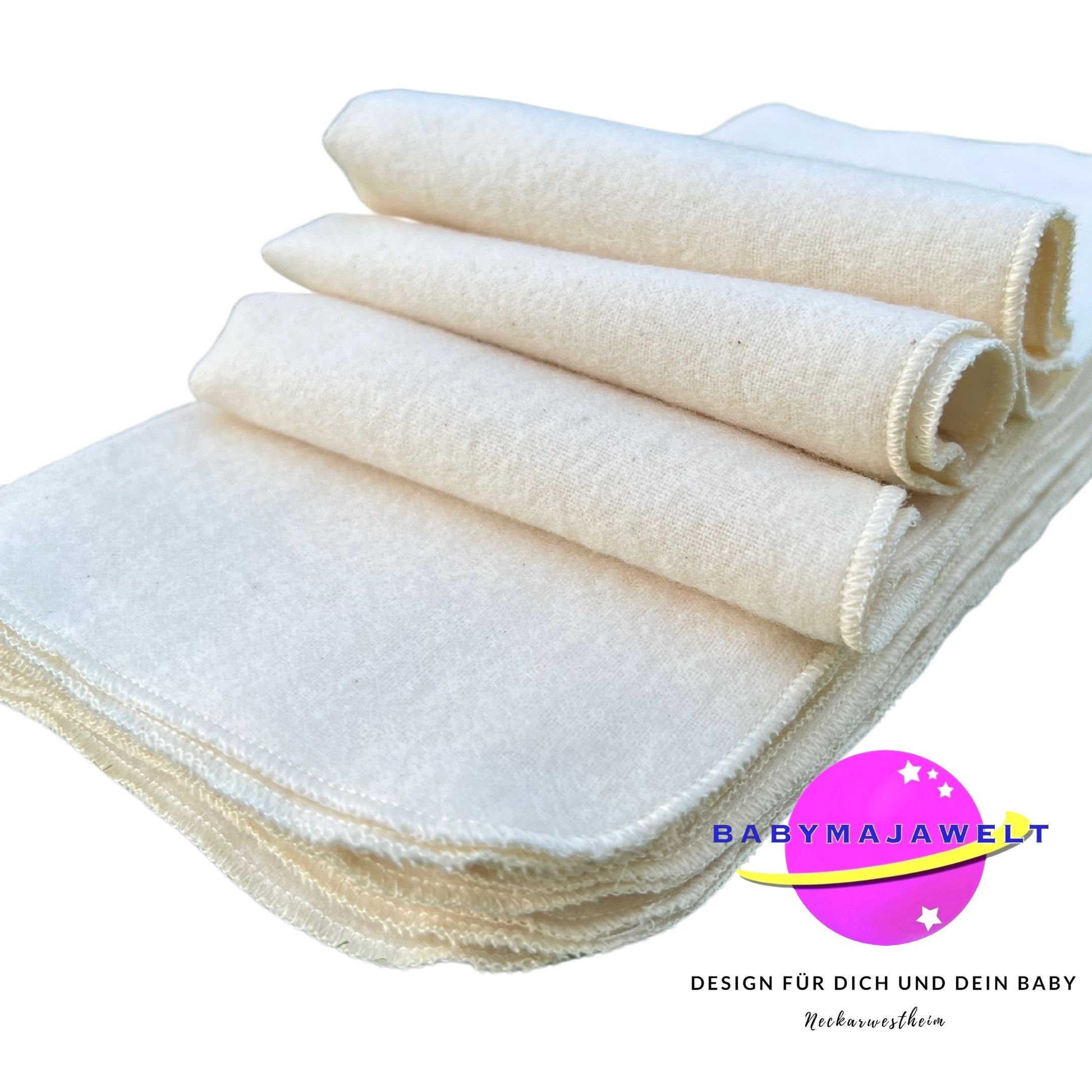 Babymajawelt Waschlappen Baby Stoff Waschlappen Molton Tücher 25x25cm Super Soft (Set, 10-tlg., Sanfte Pflegetücher - Seifentücher), Made in Europe, Waschbar, Kosmetiktücher