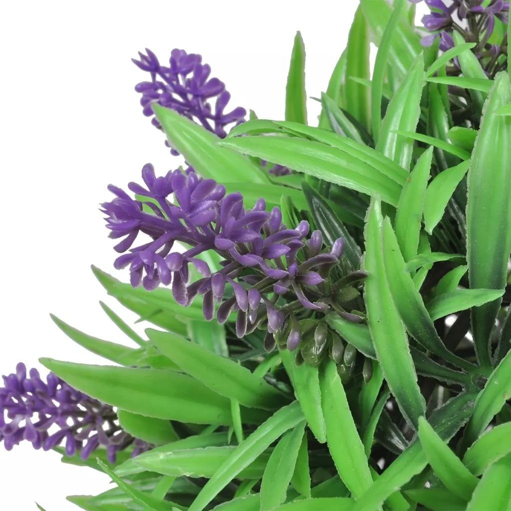 Künstliche Zimmerpflanze Buchsbaumkugel mit Lavendel 2 Stk Künstlich 28 cm Pflanze realistisch, vidaXL, Höhe 0 cm
