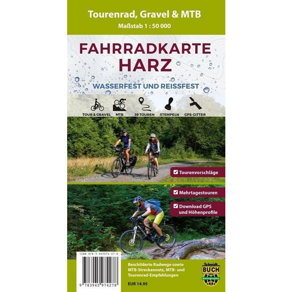 FAHRRADKARTE HARZ 1 : 50 000