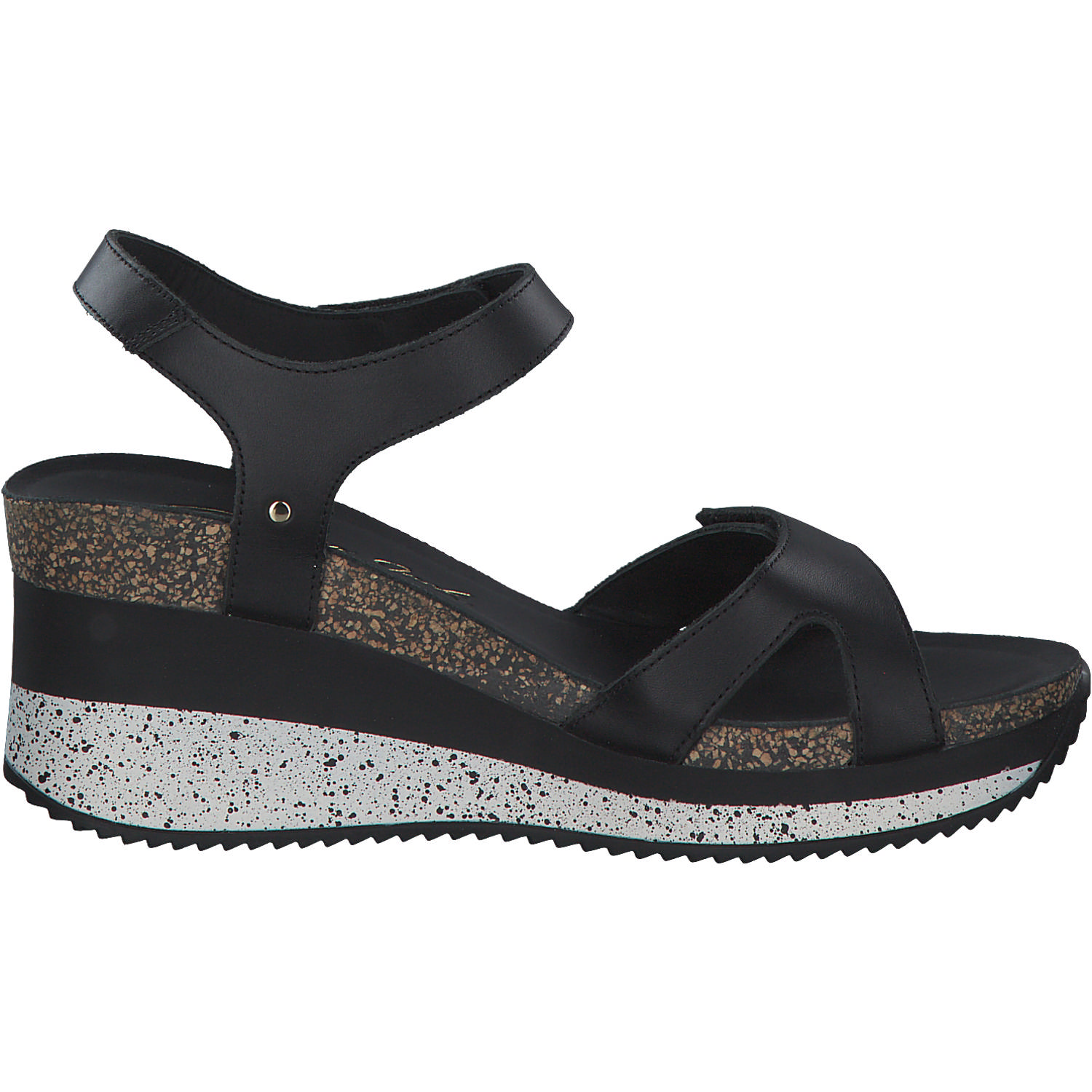 Panama Jack Nica Sport B, Plateau-Sandaletten, Damen, Schwarz