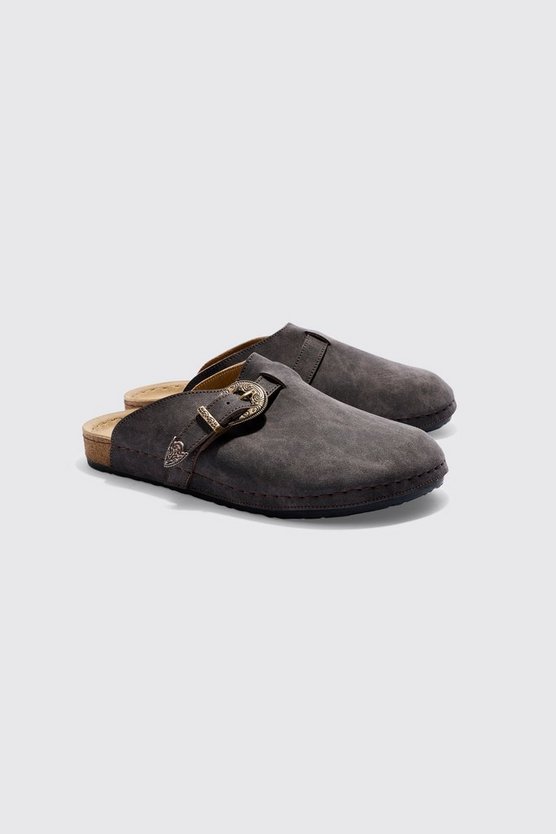 Western Belt Mule In Brown
