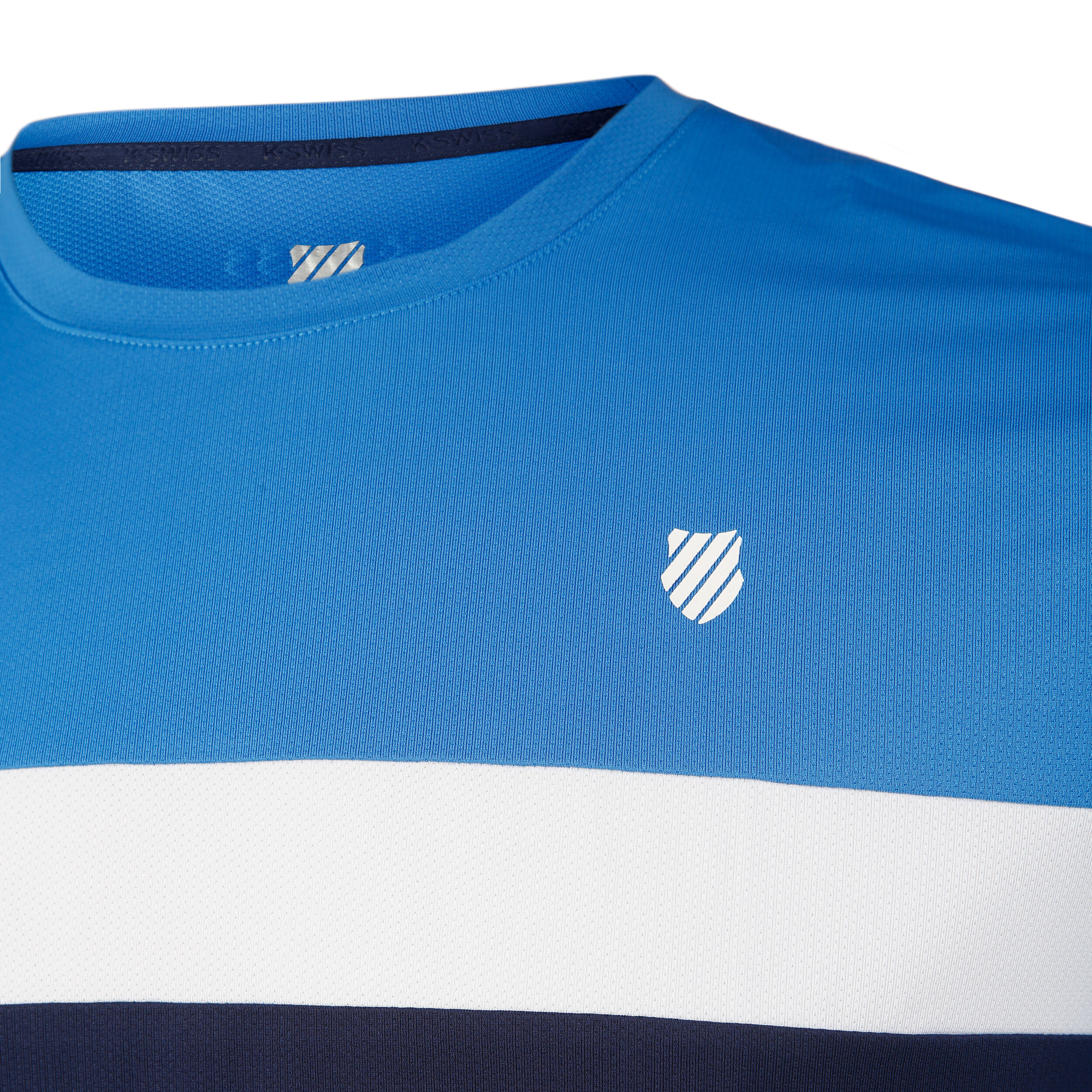 Core Team Stripe Crew T-Shirt Herren - Blau, Mehrfarbig