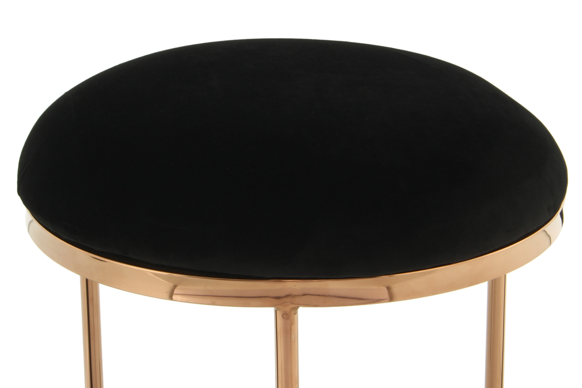 Kayoom Hocker Wynona 325 Schwarz / Roségold