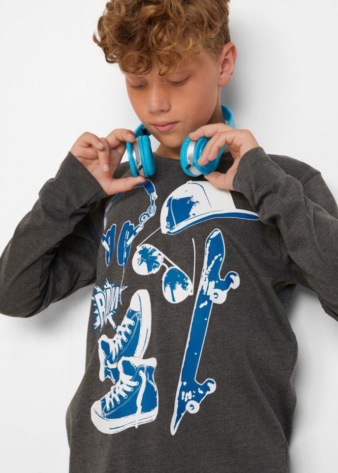 Jungen Langarmshirt aus Bio-Baumwolle (2er-Pack)