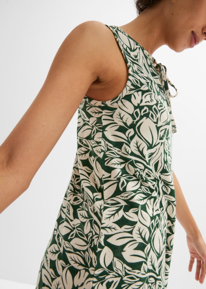 Jersey-Top mit Bindedetail in A-Linie