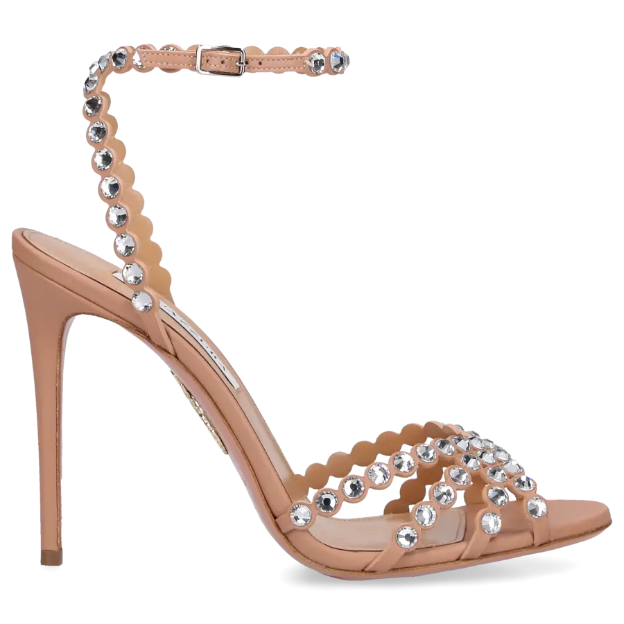 Aquazzura - Sandalen TEQUILA 105 Kalbsleder - beige