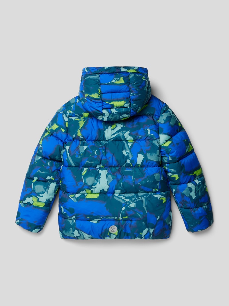Steppjacke mit Kapuze in royalblau