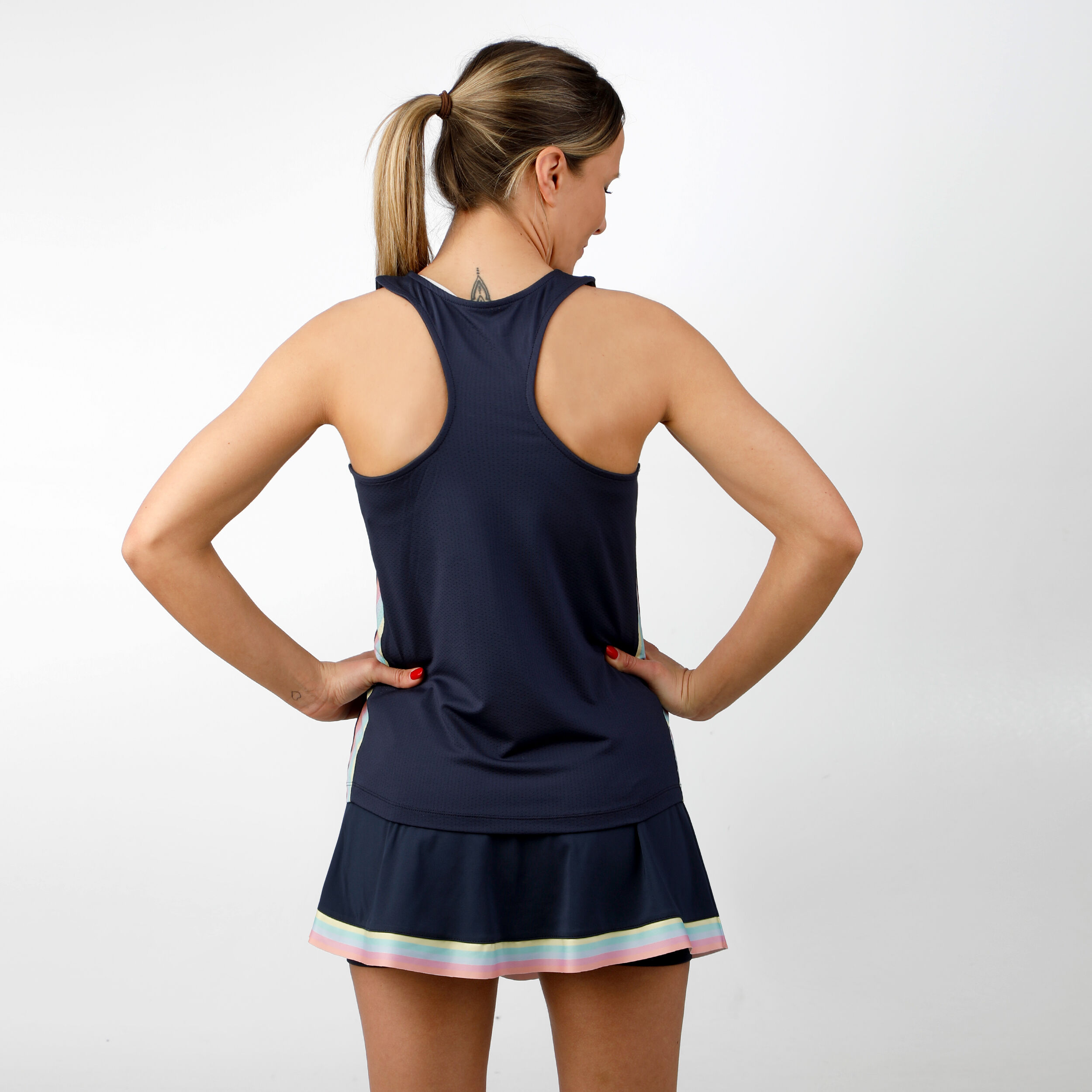 Racerback Tank-Top Damen - Dunkelblau, Mehrfarbig
