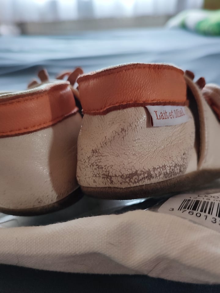 Lait et Miel Leder-Krabbelschuhe 
