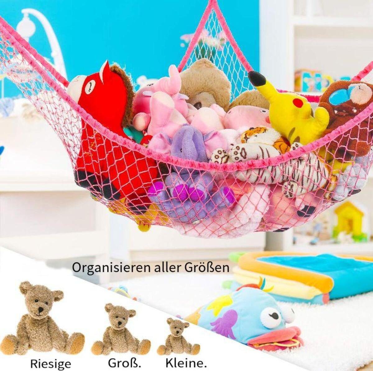 Devenirriche Hängematte Spielzeug-Hängematte(180*120*120CM)–hängendes Netz für Organisation