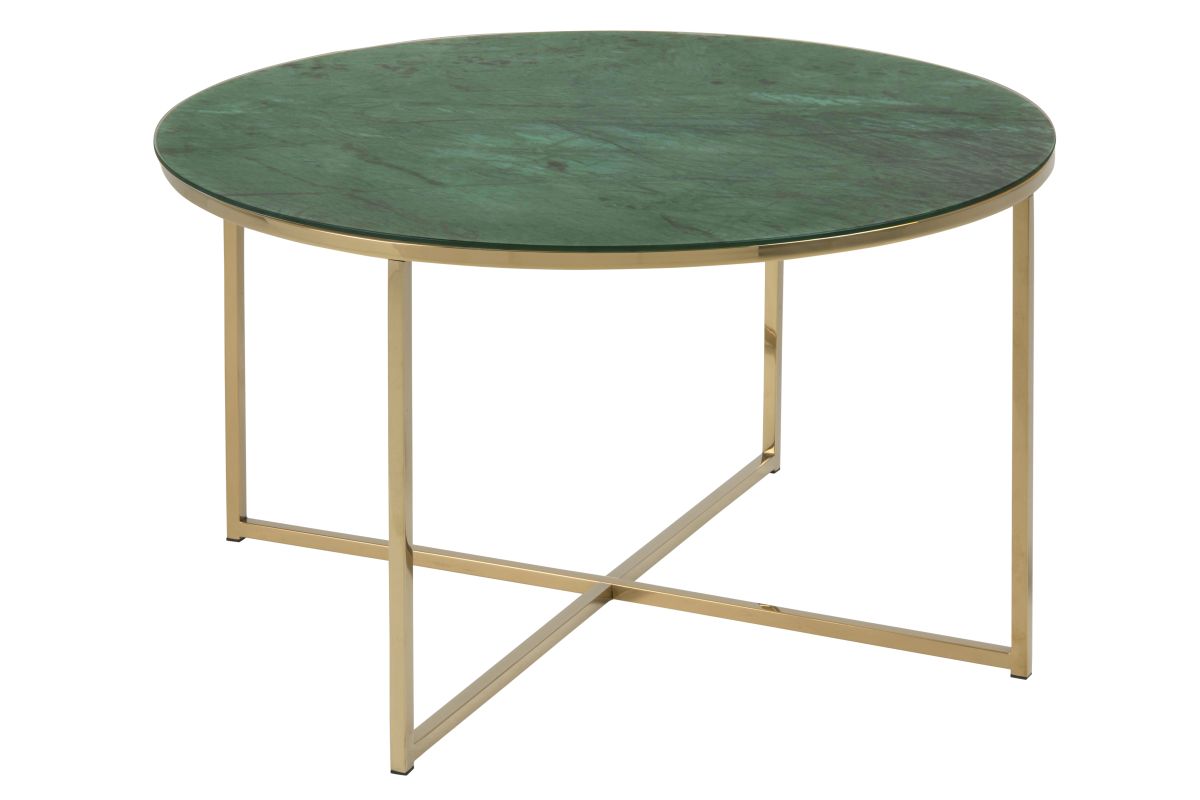 Couchtisch Alisma Grün Gold 80 cm