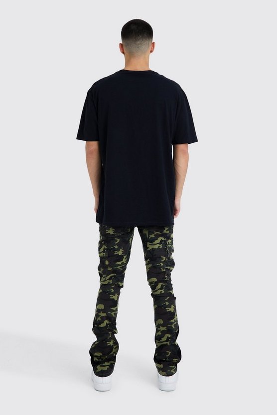 Skinny Camouflage Cargo-Hose