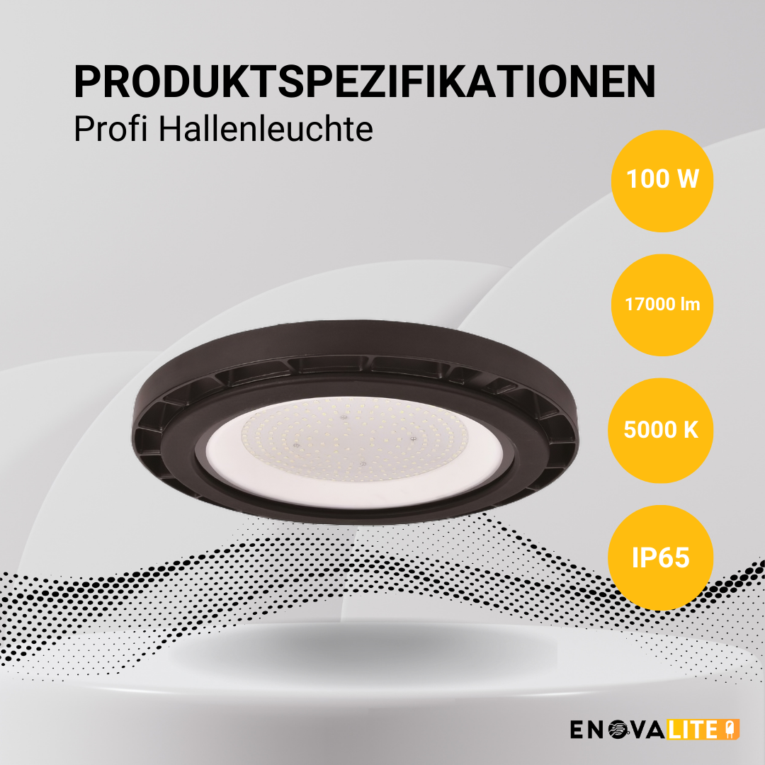 ENOVALITE LED-HighBay, UFO, 100 W, hochenergieeffizient
