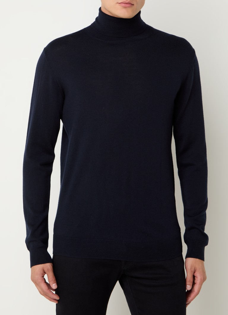 Boggi Milano Fine-knit wool sweater with turtleneck