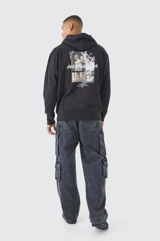 Oversize Batik Hoodie mit Print