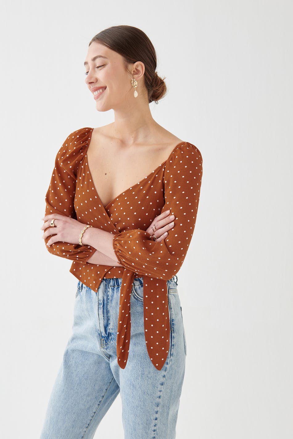 Beata wrap top