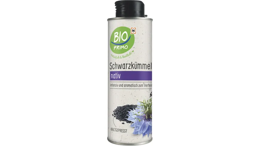 BIO PRIMO Öl Schwarzkümmel Nativ & Kaltgepresst 250 ml