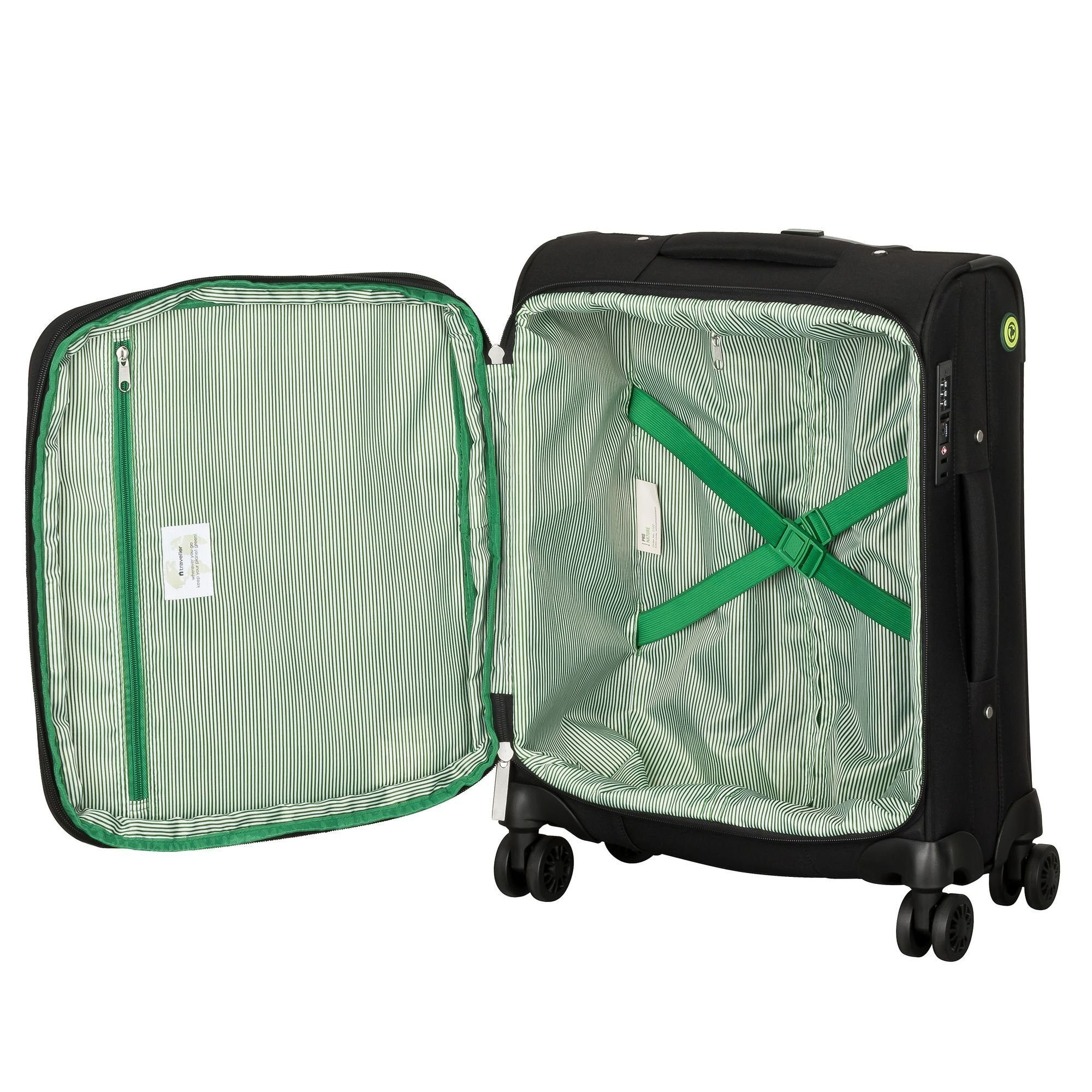 Traveller Handgepäck-Trolley PROnature, 4 Rollen, PET
