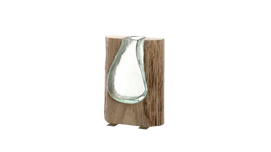 LEONARDO Holzvase CASOLARE 20 cm Braun