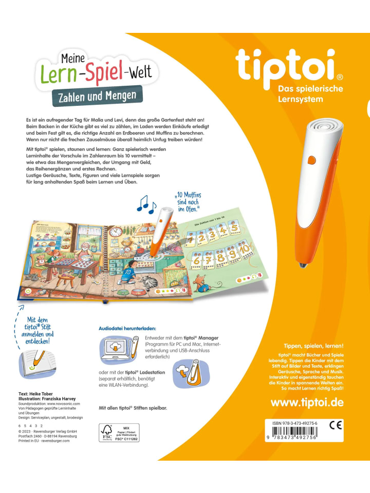 Ravensburger tiptoi® Meine Lern-Spiel-Welt - Zahlen und Mengen günstig kaufen onesize