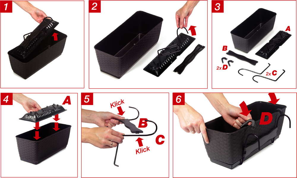 Protanic Pflanzkasten-Komplettset - Anthrazit