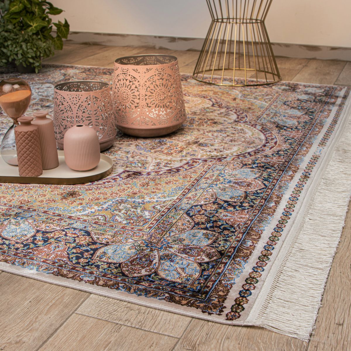 Webteppich Babylon Creme 80 x 250 cm
