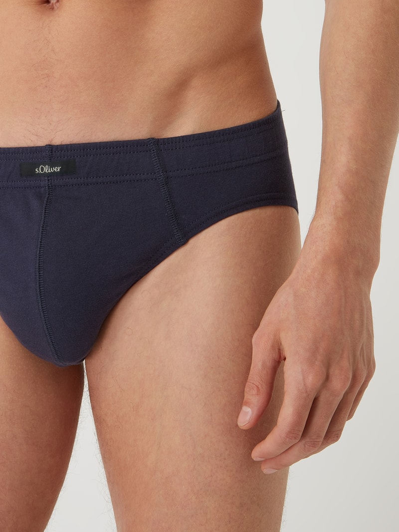 Slip aus Baumwolle im 7er-Pack in schwarz