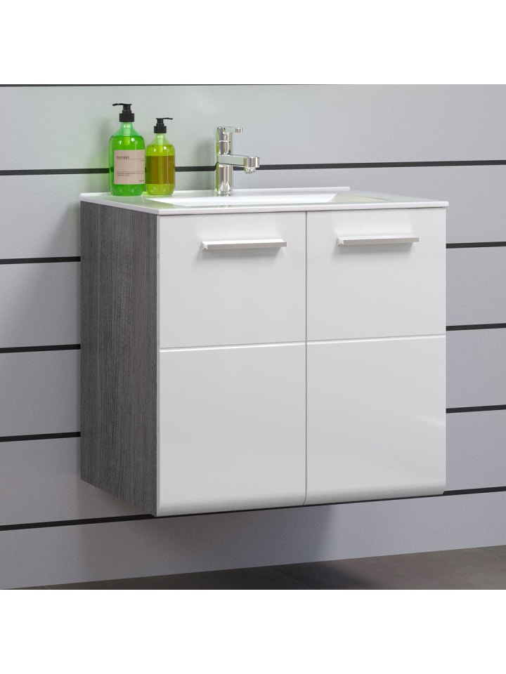 ebuy24 Waschbeckenunterschrank Riva Weiß 62 x 47 cm günstig kaufen onesize