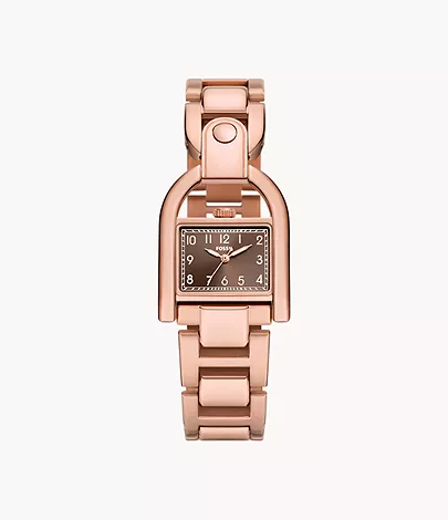 Fossil Uhr Harwell 3-Zeiger-Werk Edelstahl roségoldfarben