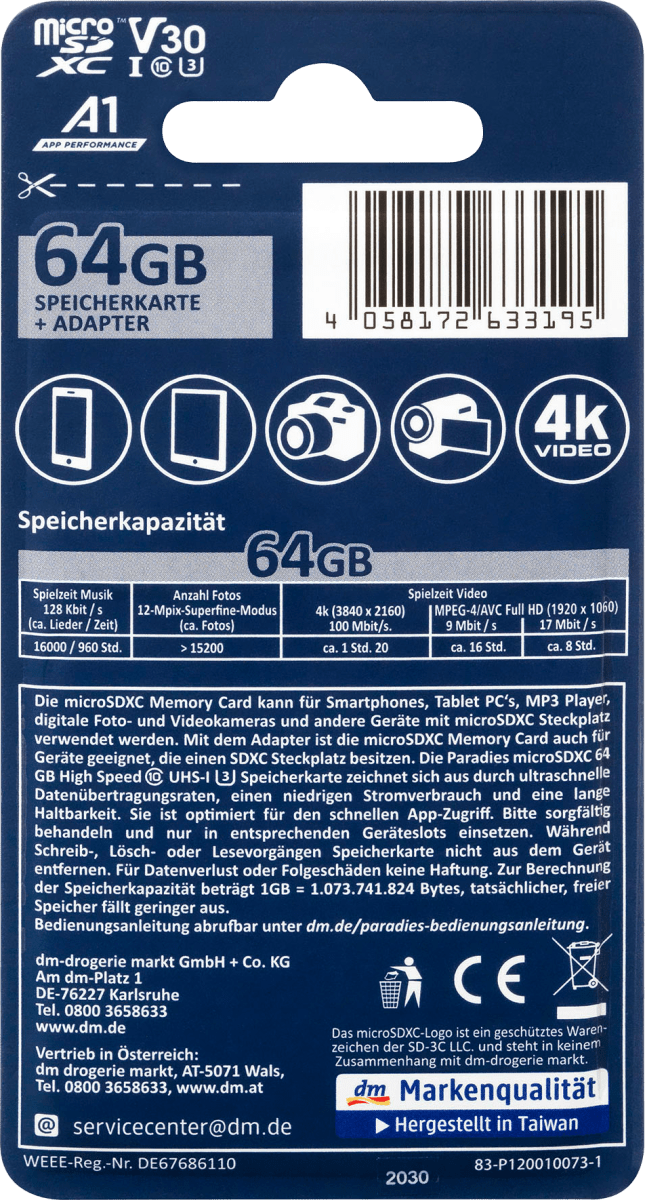 Speicherkarte Micro SDXC, 1 St